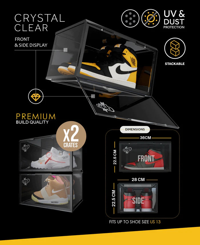 Crep Protect Crates 2.0丨抗UV 3面透視鞋用陳列盒